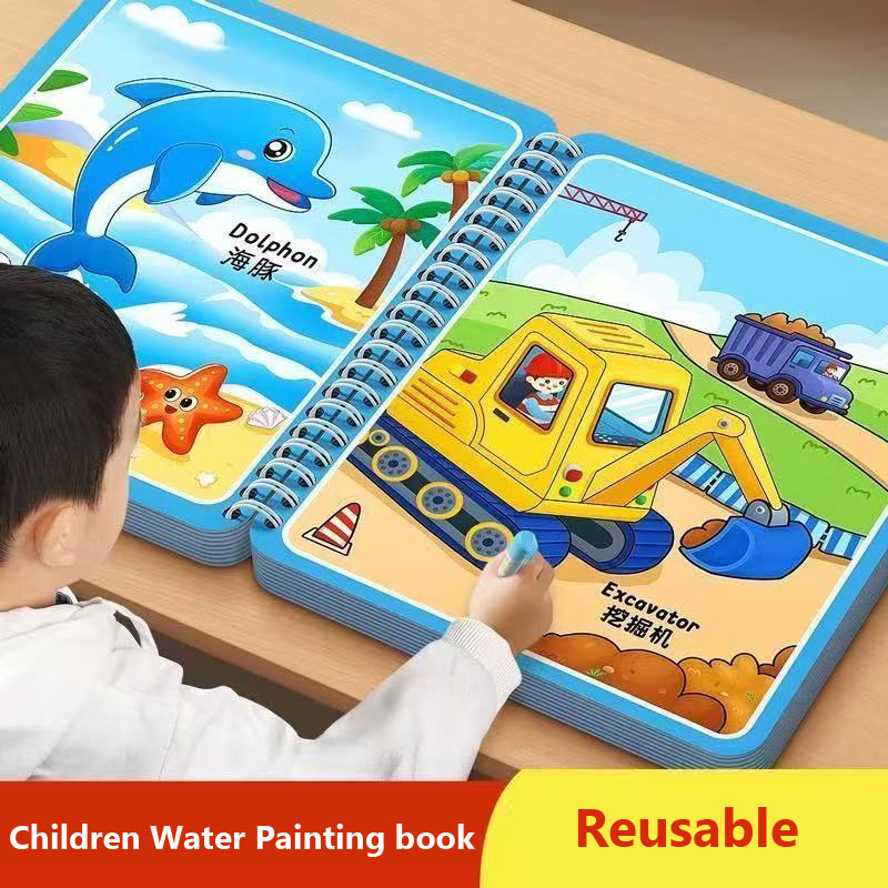 Reusable Water Magic Coloring Book - Sihirli Su çizim kitabı Çocuk Boyama