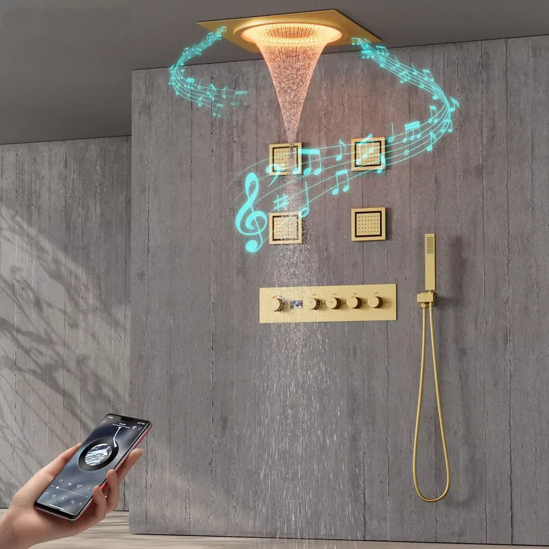 Music - Akıllı LED Duş Seti Banyo Müzikli