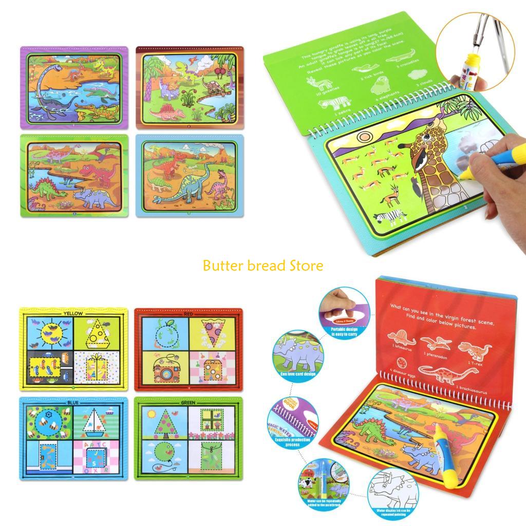 Reusable Water Magic Coloring Book - W89C Okulu için Doldurulabilir Kalemli Yeniden