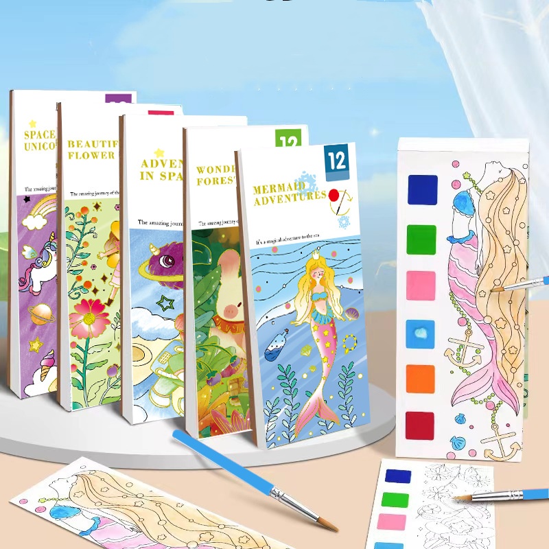 Reusable Water Magic Coloring Book - Çocuklar için Bview Art Magic Sula