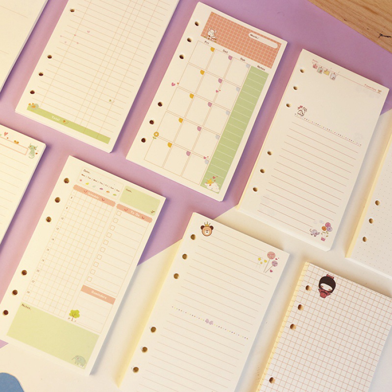 A5 Spiral Dotted Grid Notebook - 2026 Renkli A5 A6 Gevşek Yapraklı