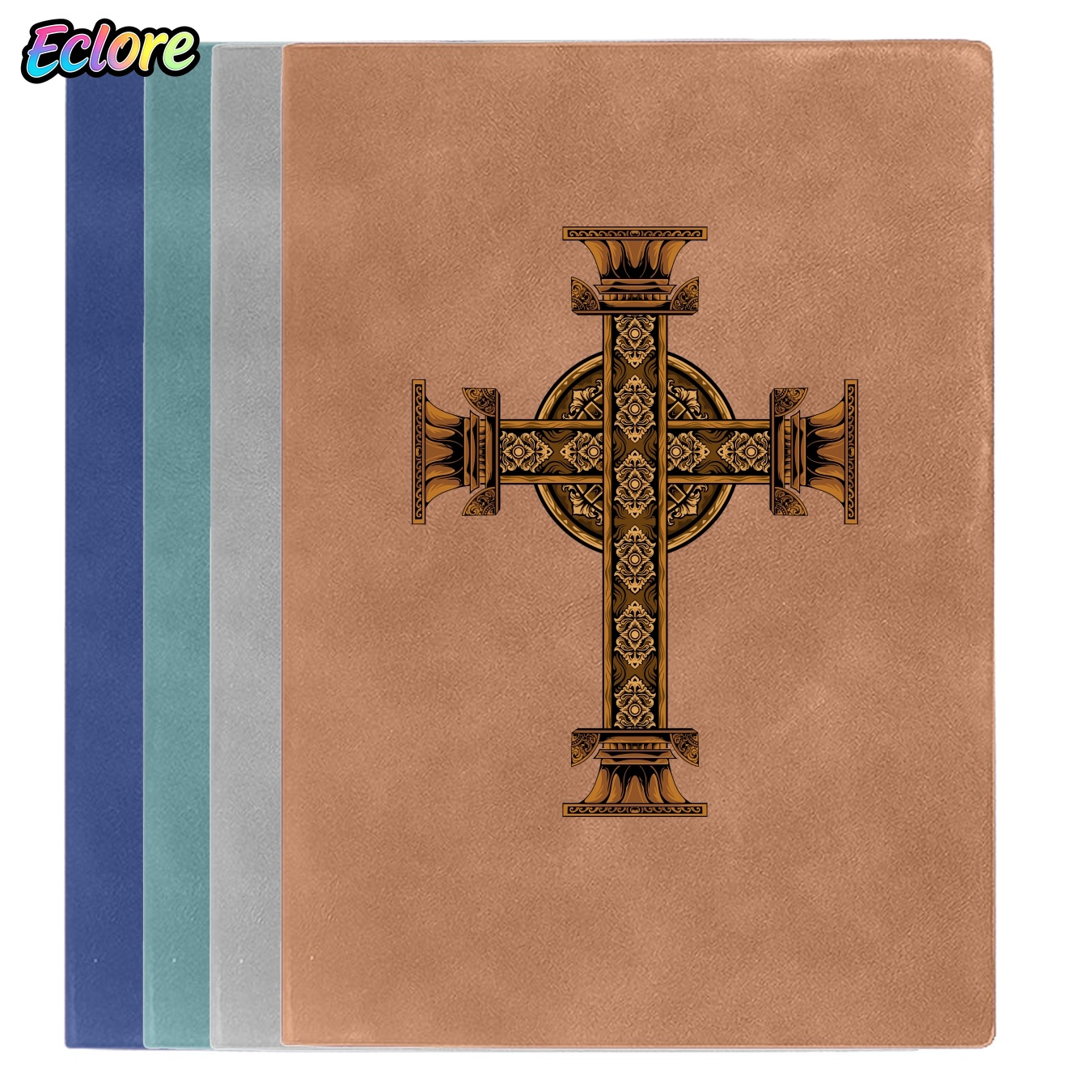 Vintage Leather Journal Notebook - Kabartmalı Çapraz Desenli Vintage Yumuşak Deri