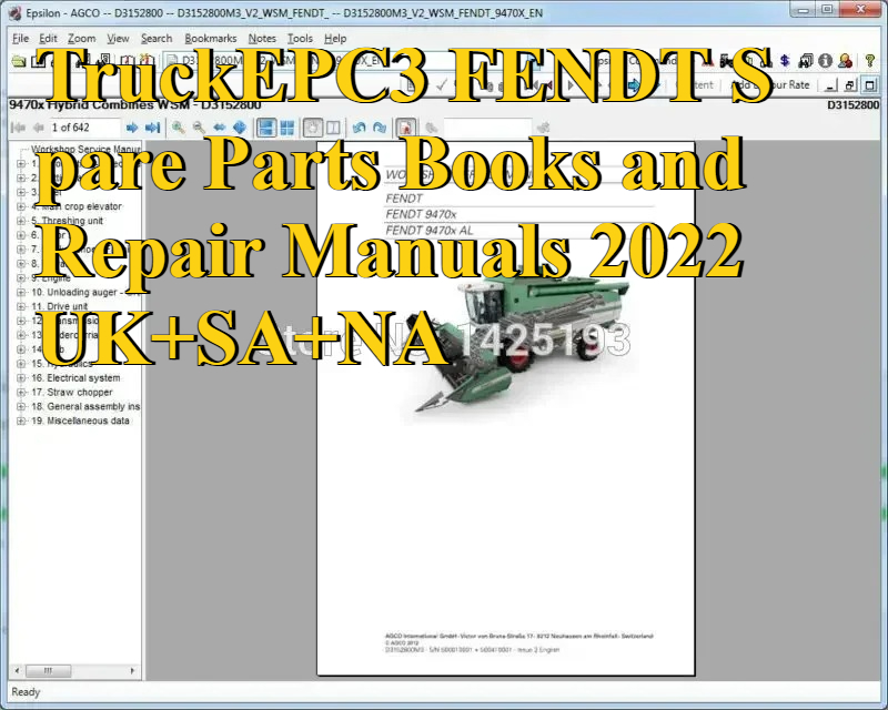 Books - TruckEPC3 FENDT Yedek Parça Kitapları ve