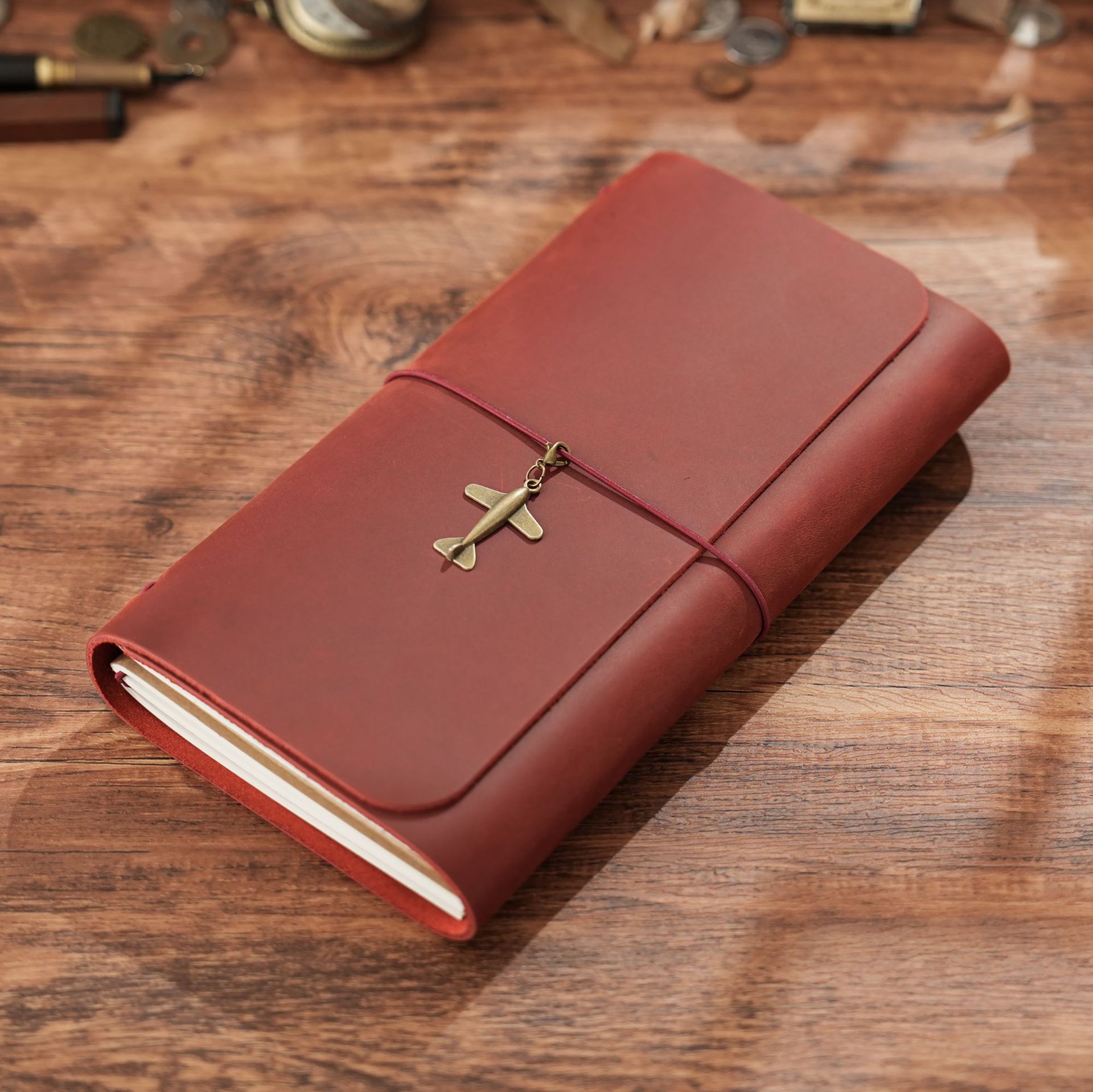 Vintage Leather Journal Notebook - Yeni Varış Üçlü Katlanır TN Gezgin