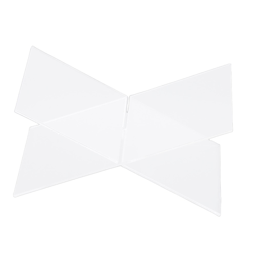 Clear Acrylic Book Stand Holder - 1 adet X Şeklinde Tasarım Akrilik