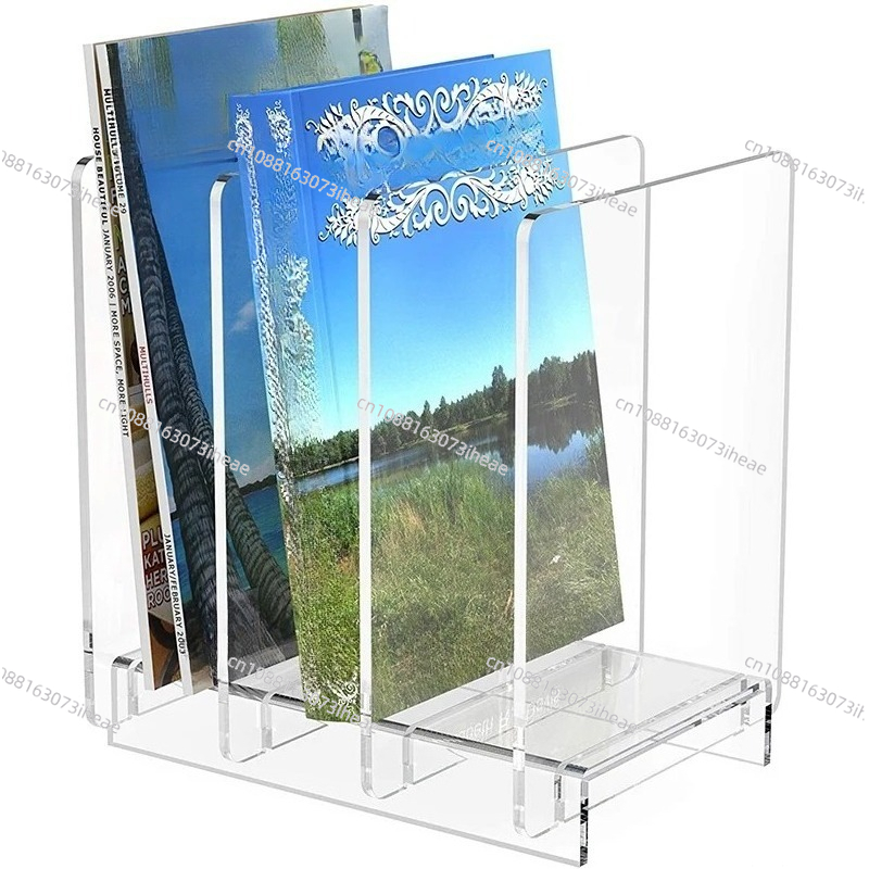 Clear Acrylic Book Stand Holder - Şeffaf Akrilik Dergi Tutucu ve Dosya
