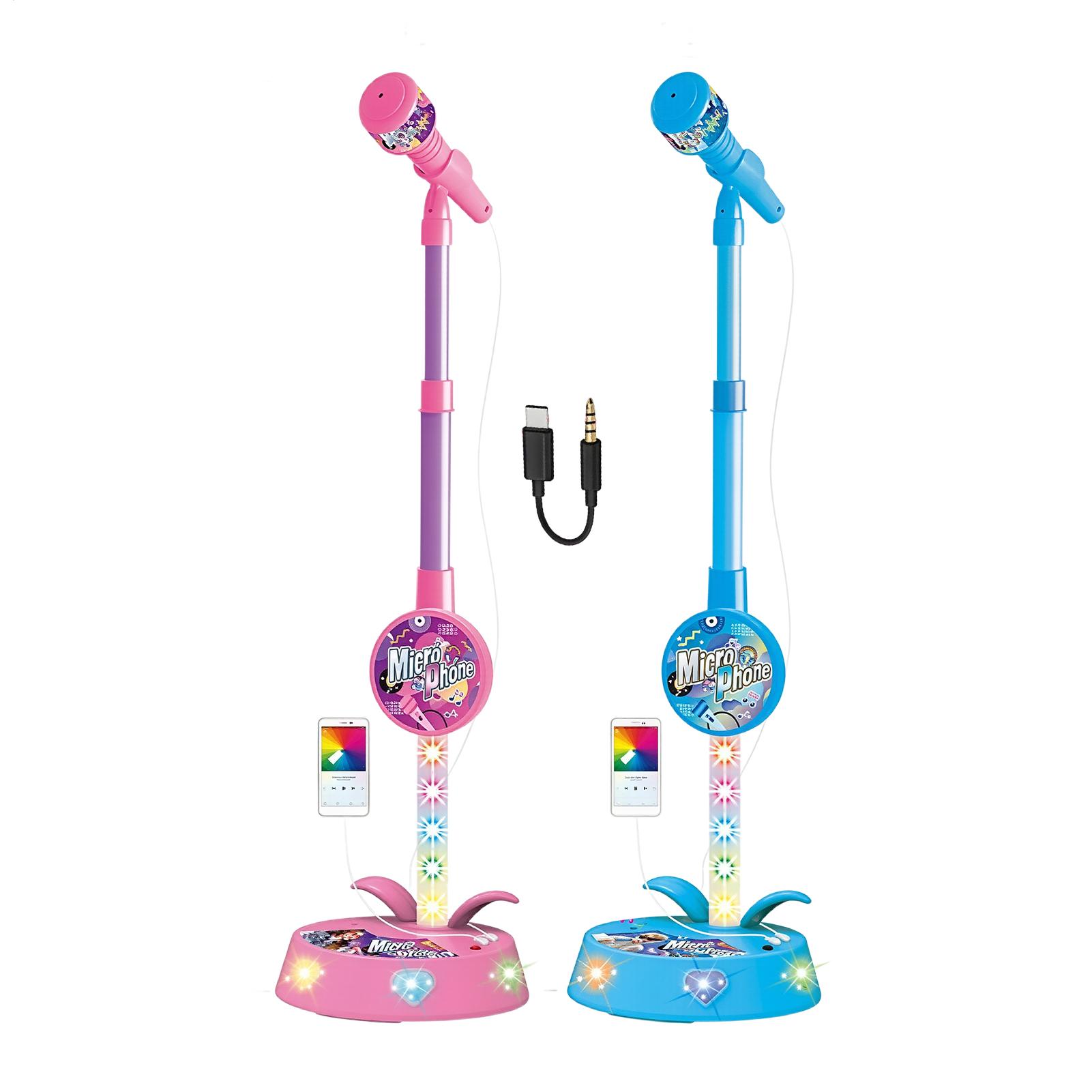 Music - Çocuklar için Standlı Mikrofon, Kablosuz, Ayarlanabilir
