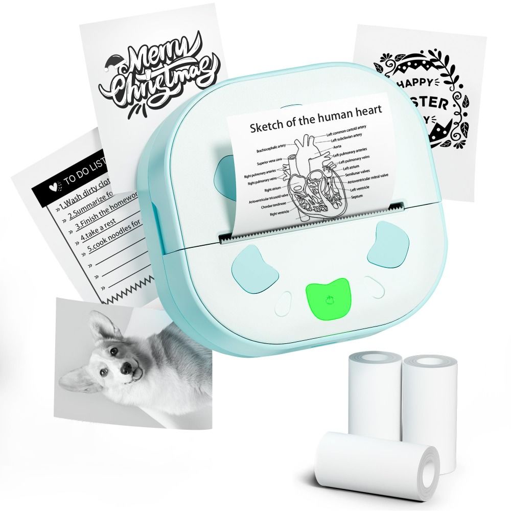 Mini Pocket Thermal Printer Paper Roll - 3 Kağıt Rulolu Mini Etiket Yazıcısı