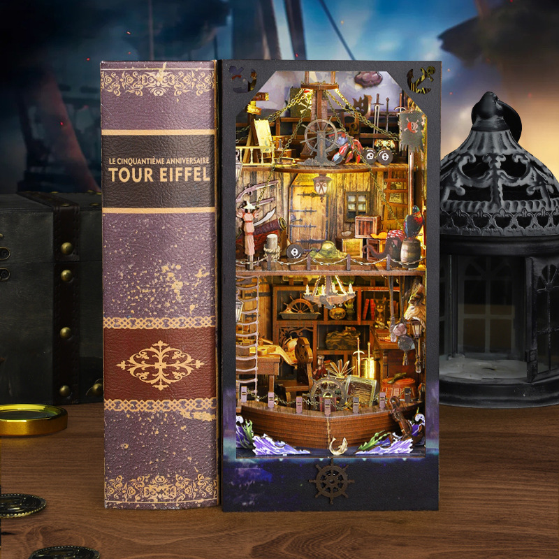 2014 DIY kitap Nook bebek evi  - Diy Wooden Book Nook Kit Shelf Insert incelemesi ve fiyatı