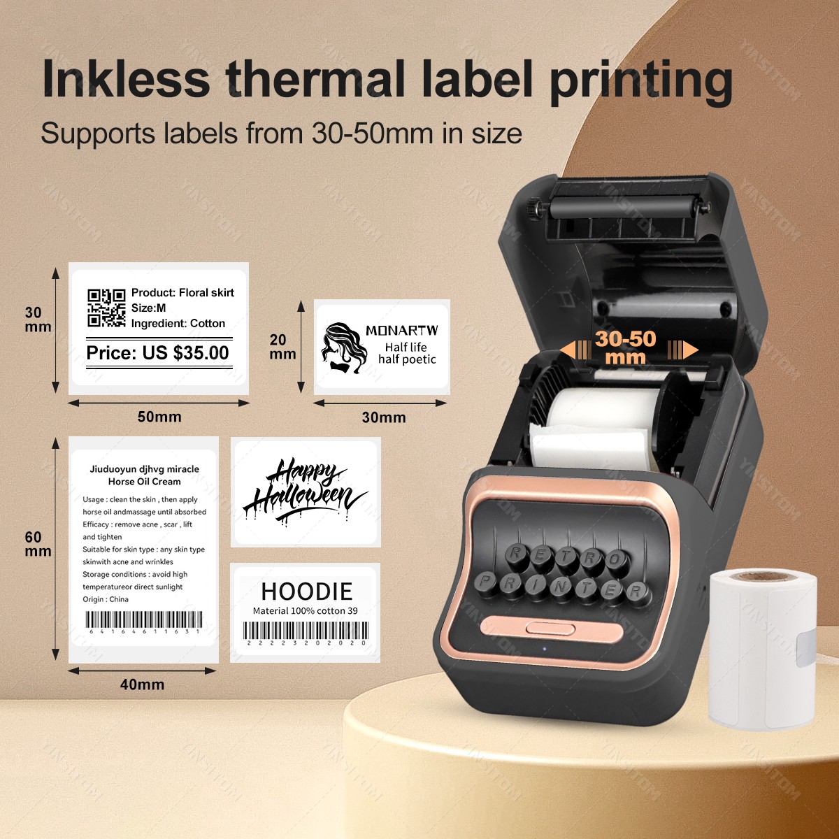 2 inç Etiket Mini Yazıcı Cep T - Mini Pocket Thermal Printer Paper Roll incelemesi ve fiyatı