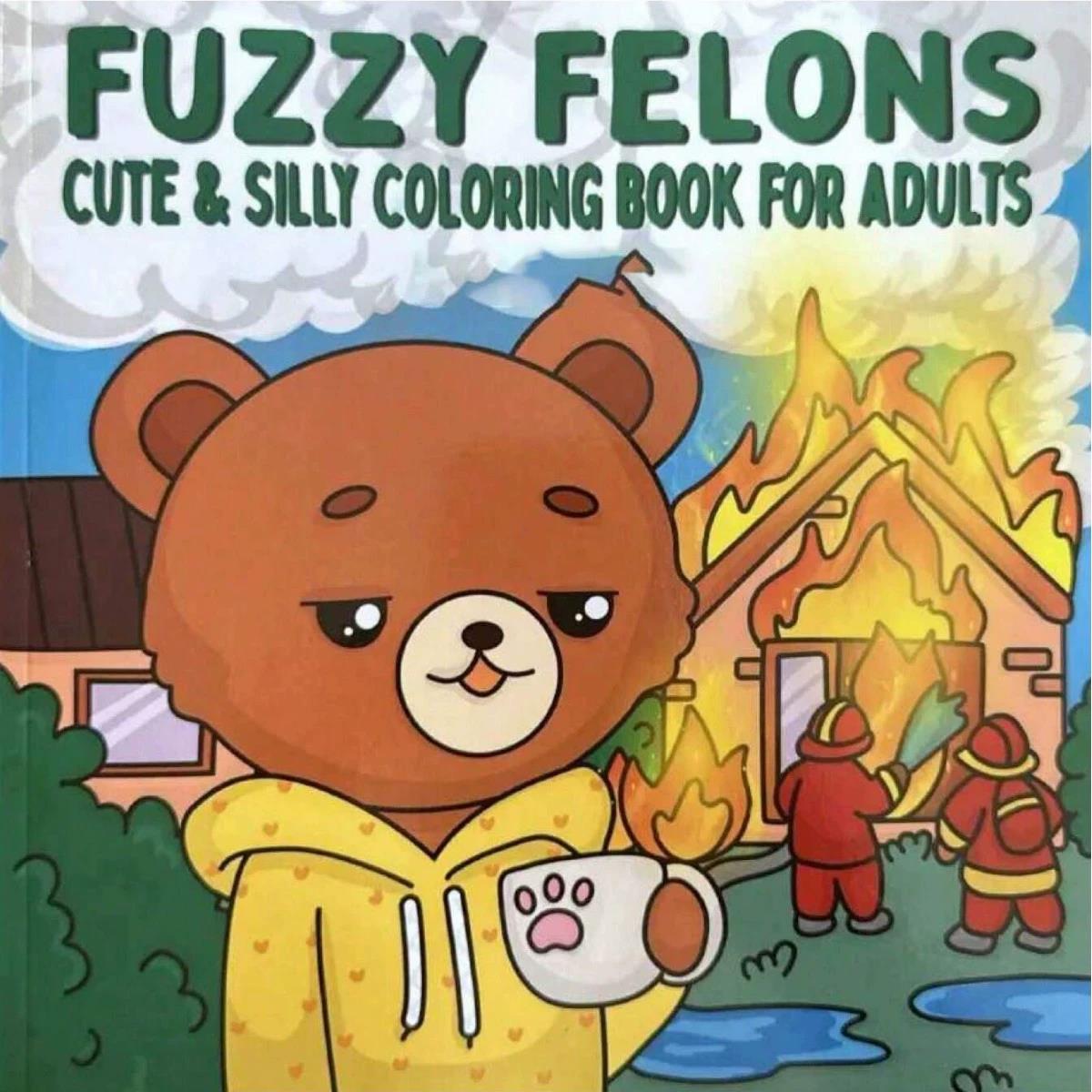 Fuzzy Felons Yetişkin Boyama K - Adult Coloring Book Stress Relief incelemesi ve fiyatı