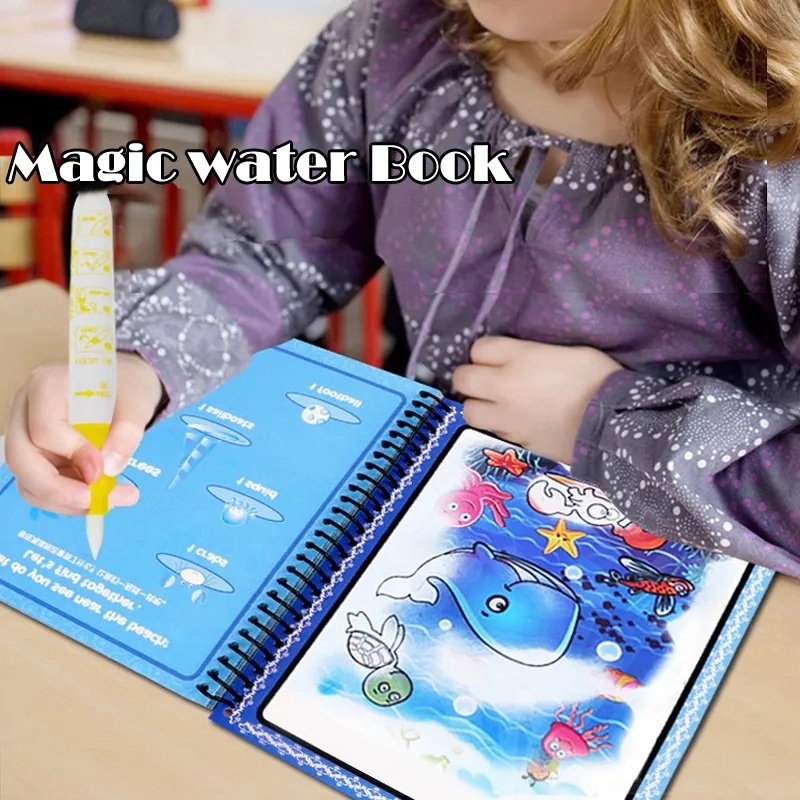 Çocuklar Montessori oyuncaklar - Reusable Water Magic Coloring Book incelemesi ve fiyatı