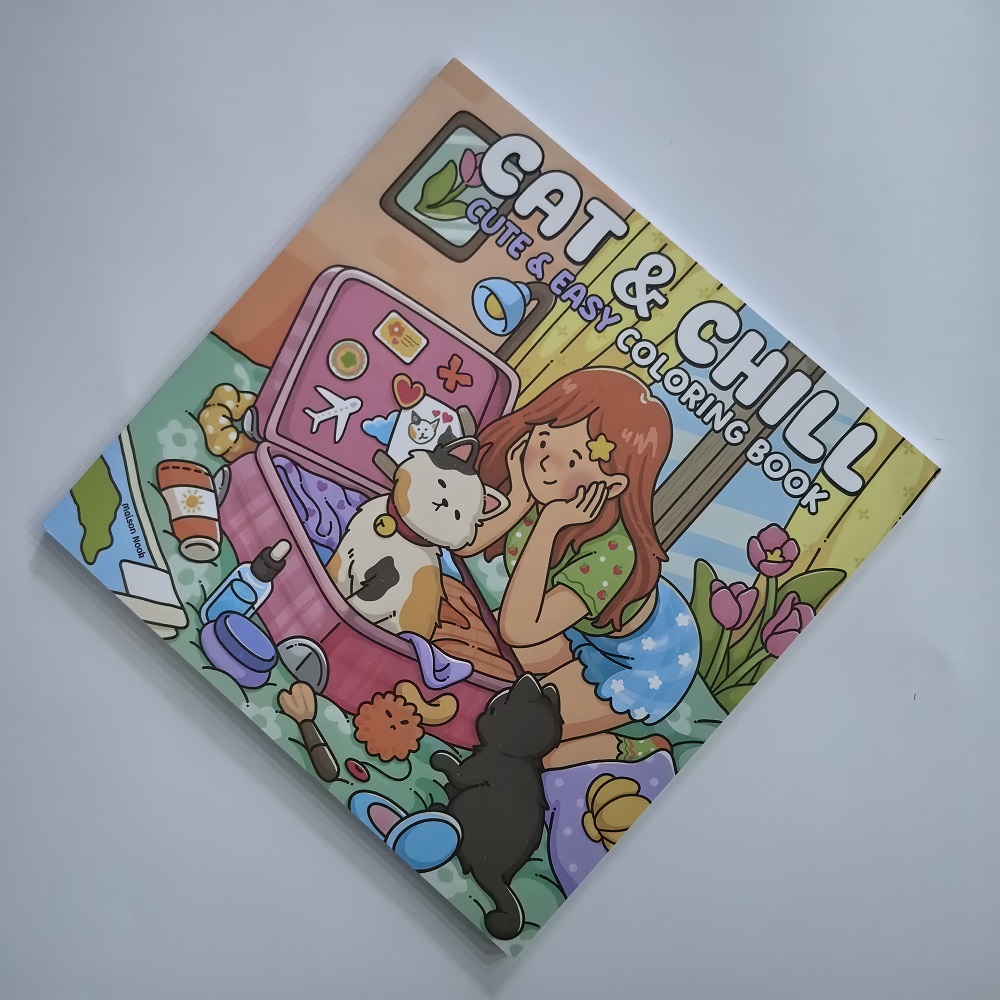 Kedi ve Kız Yetişkinler İçin S - Adult Coloring Book Stress Relief incelemesi ve fiyatı