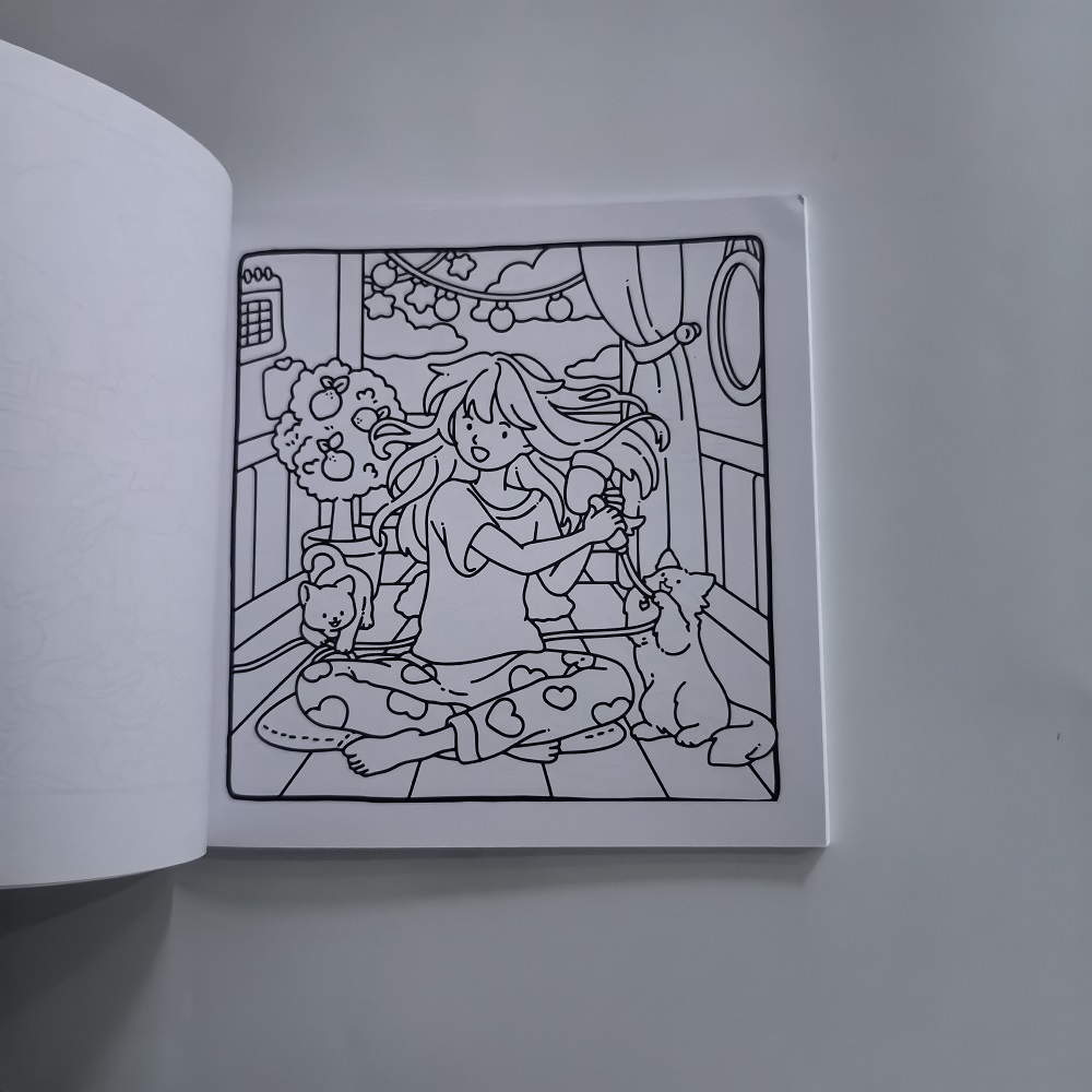 Kedi ve Kız Yetişkinler İçin S - Adult Coloring Book Stress Relief incelemesi ve fiyatı