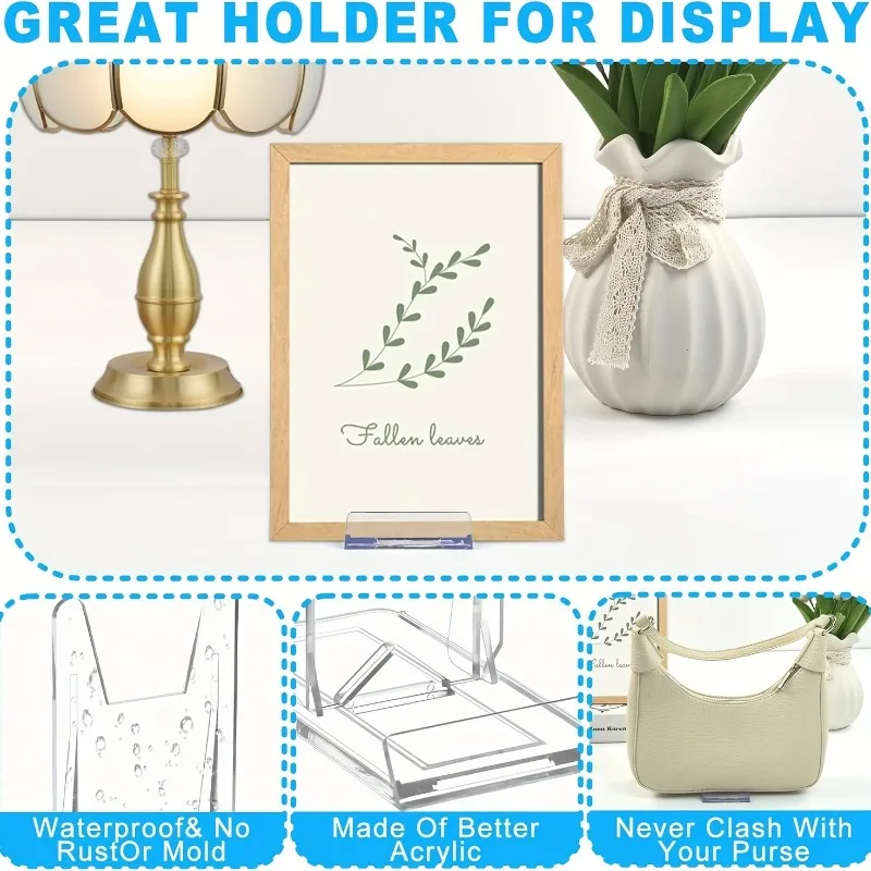 5/12 adet Şeffaf Akrilik Teşhi - Clear Acrylic Book Stand Holder incelemesi ve fiyatı