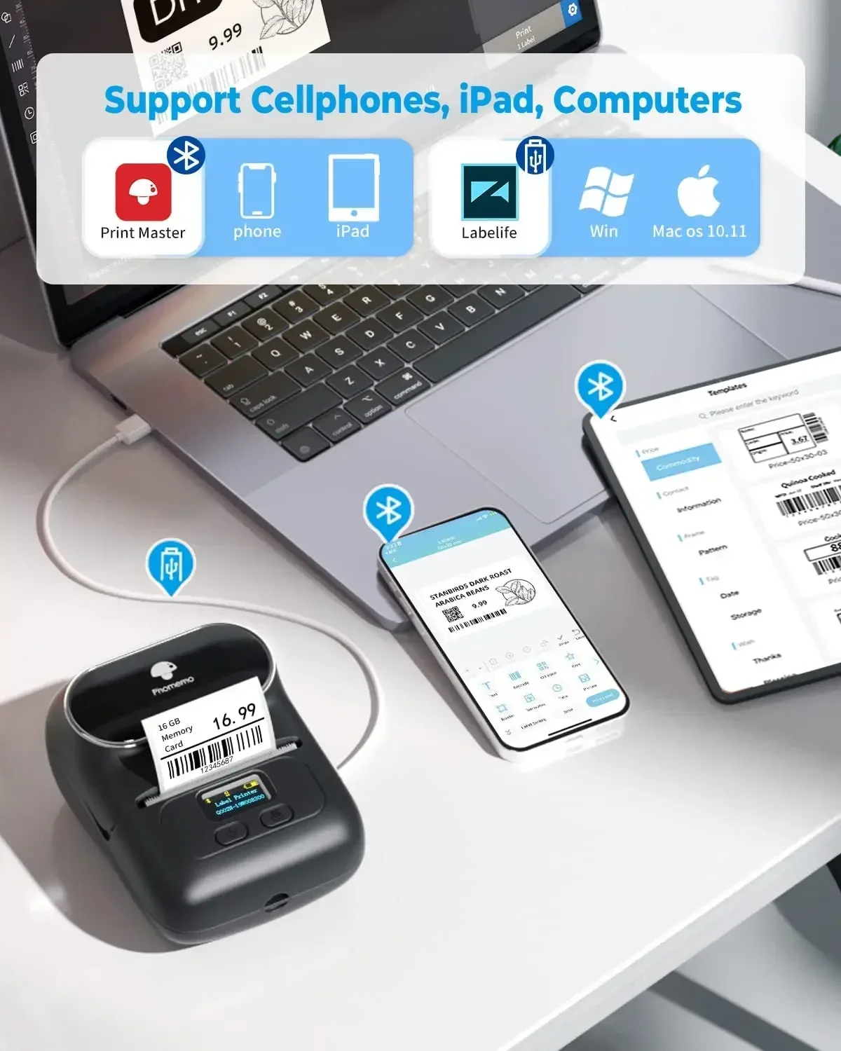 Phomemo M110 Mini Taşınabilir  - Mini Pocket Thermal Printer Paper Roll incelemesi ve fiyatı