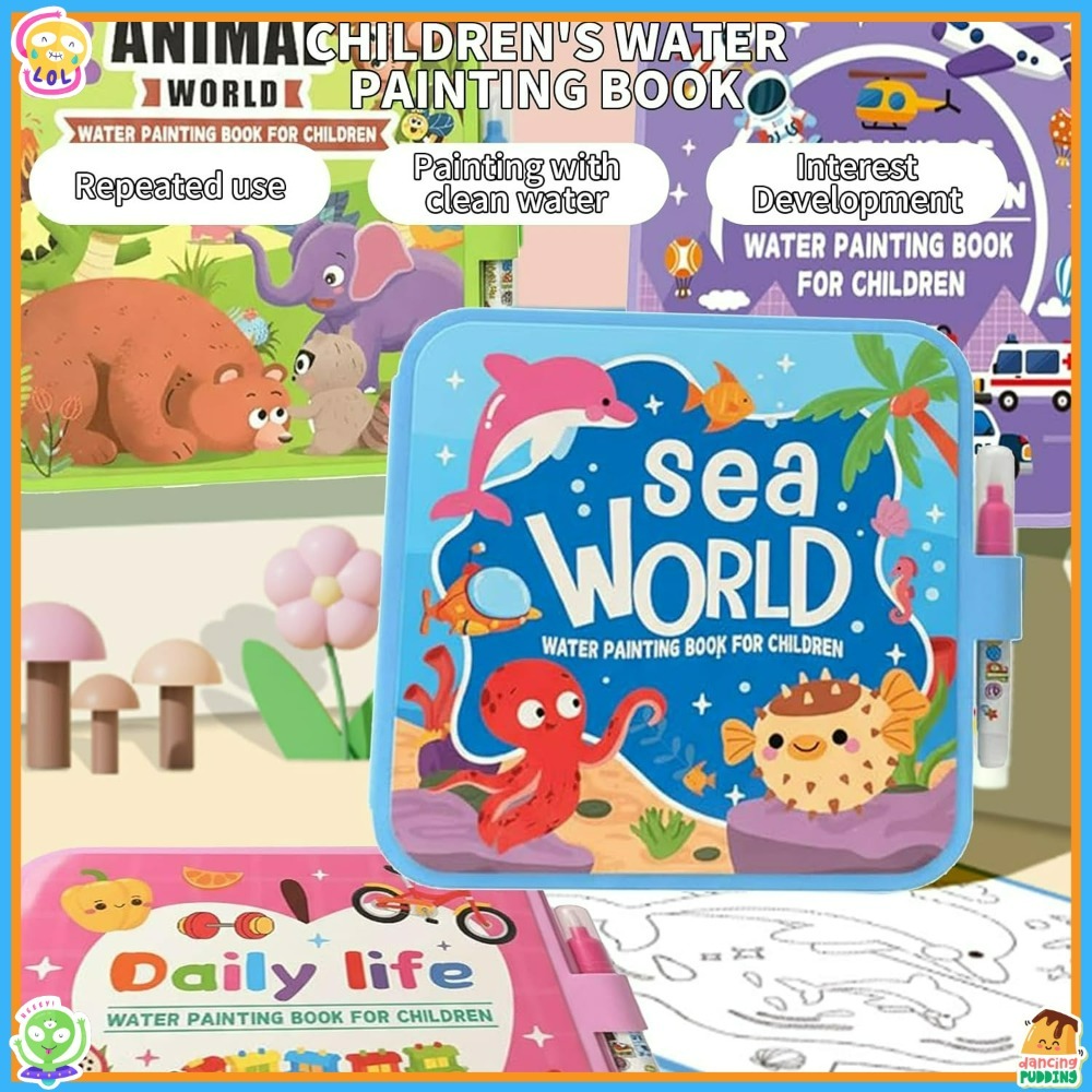 Sihirli Su Boyama Kitabı Seti, - Reusable Water Magic Coloring Book incelemesi ve fiyatı