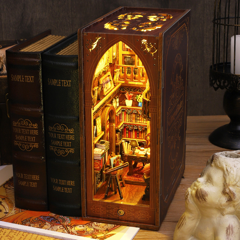 DIY Kitap Köşesi Raf Ekleme Ki - Diy Wooden Book Nook Kit Shelf Insert incelemesi ve fiyatı