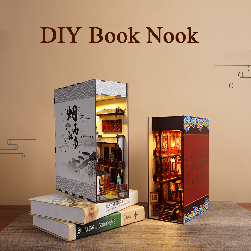 DIY Kitap Köşesi Ekleme Raf Ki - Diy Wooden Book Nook Kit Shelf Insert incelemesi ve fiyatı