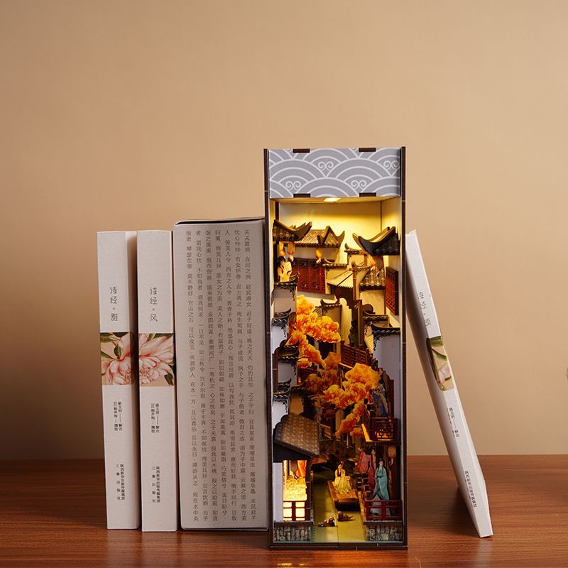DIY Kitap Köşesi Ekleme Raf Ki - Diy Wooden Book Nook Kit Shelf Insert incelemesi ve fiyatı