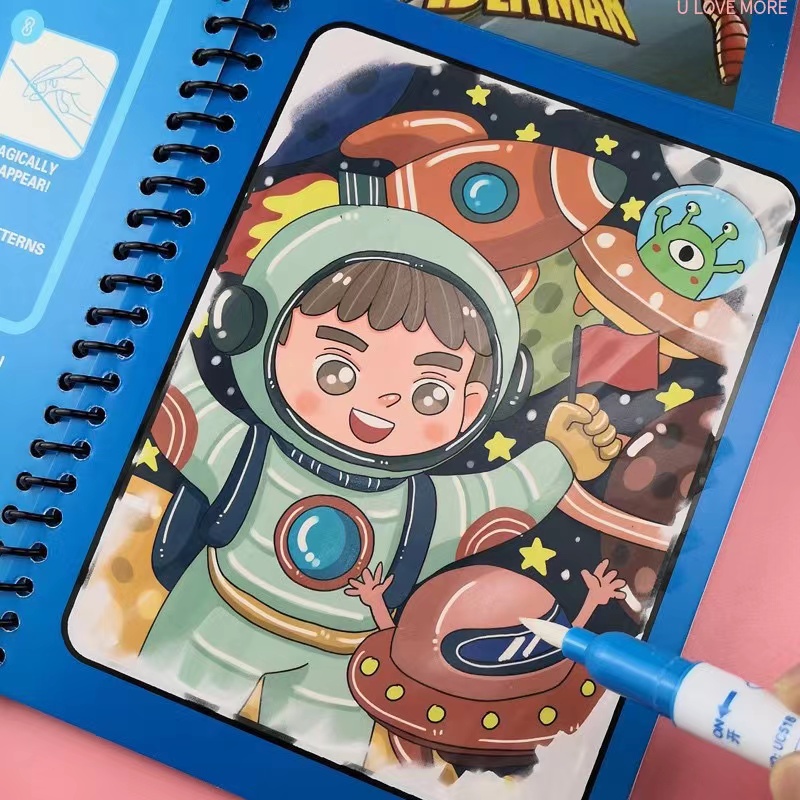 1 adet büyülü kitap su çizim M - Reusable Water Magic Coloring Book incelemesi ve fiyatı