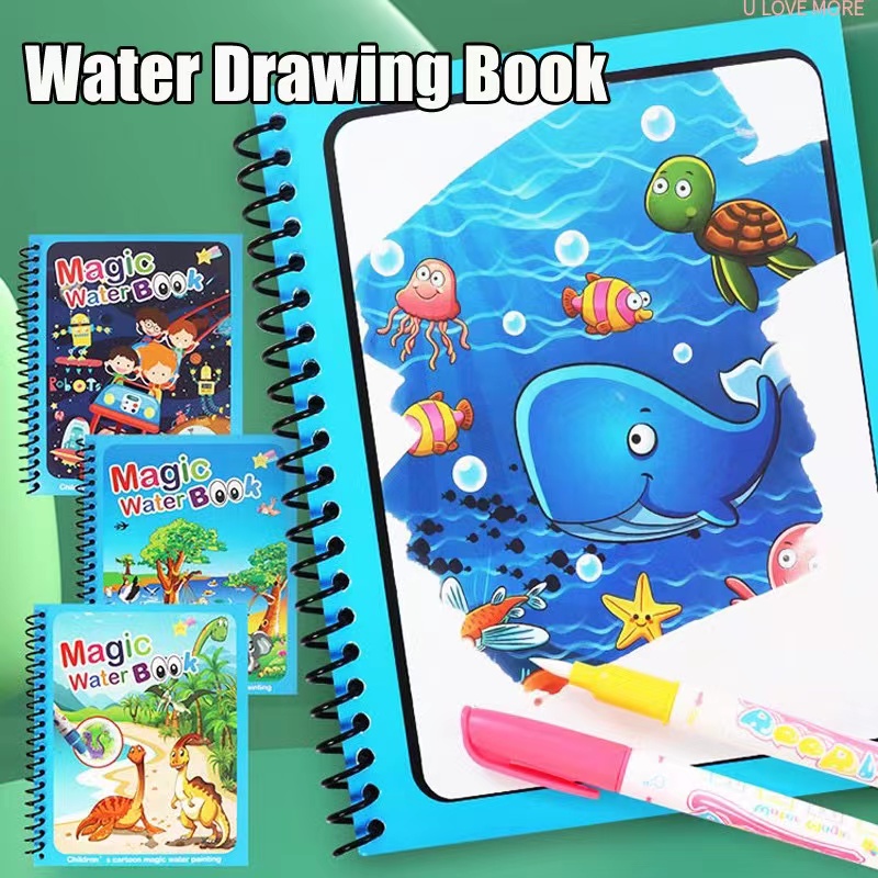 1 adet büyülü kitap su çizim M - Reusable Water Magic Coloring Book incelemesi ve fiyatı