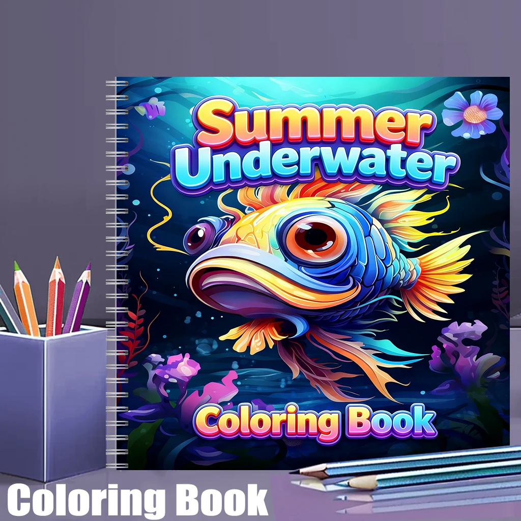 Yetişkinler için Yaz Sualtı Bo - Adult Coloring Book Stress Relief incelemesi ve fiyatı