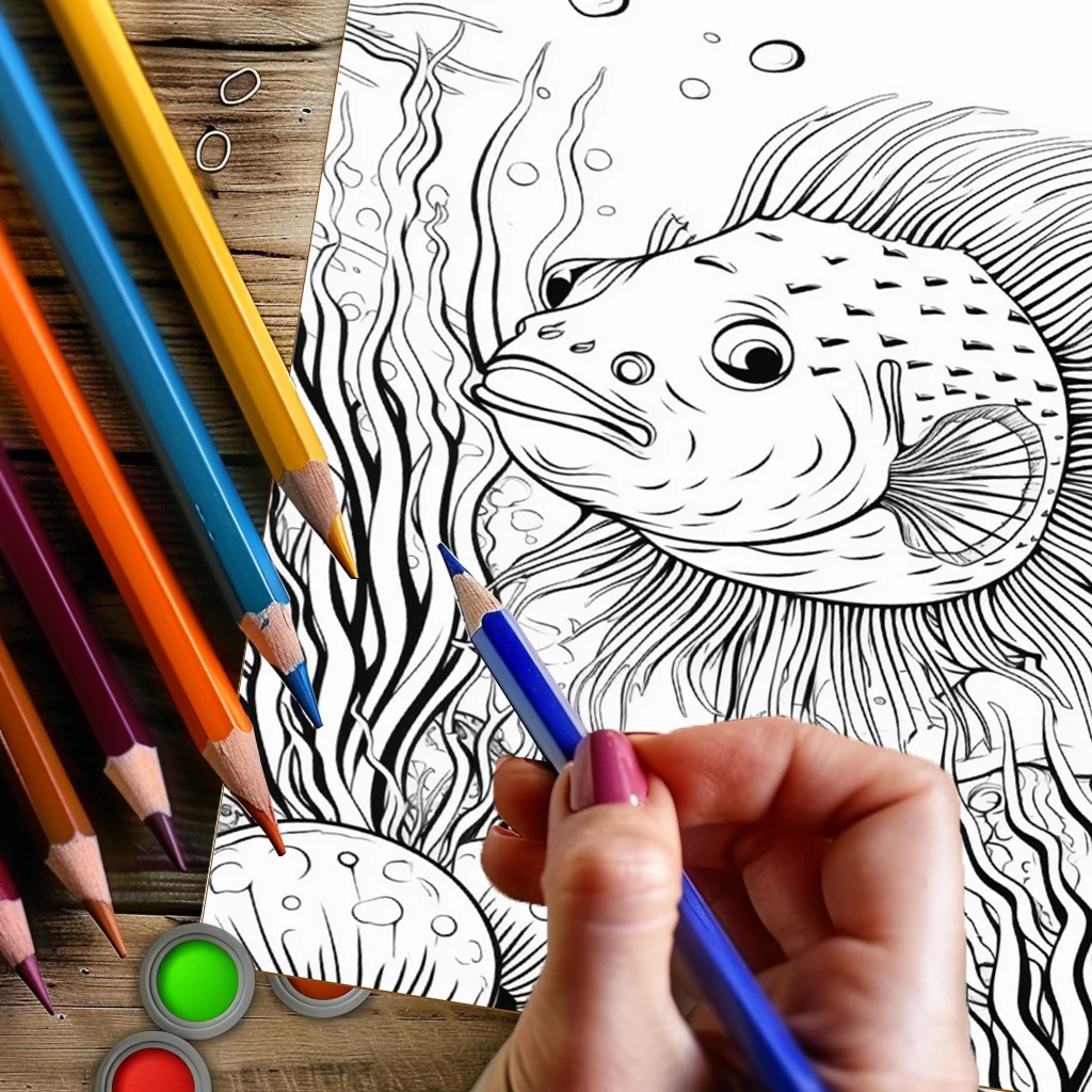 Yetişkinler için Yaz Sualtı Bo - Adult Coloring Book Stress Relief incelemesi ve fiyatı