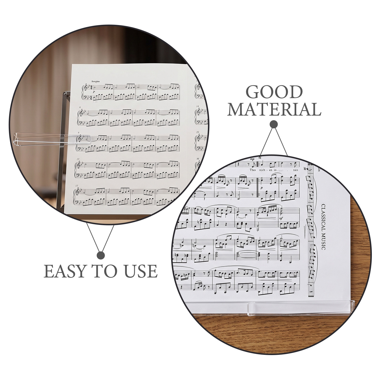 6 Çift Müzik Kitabı Sayfa Tutu - Clear Acrylic Book Stand Holder incelemesi ve fiyatı