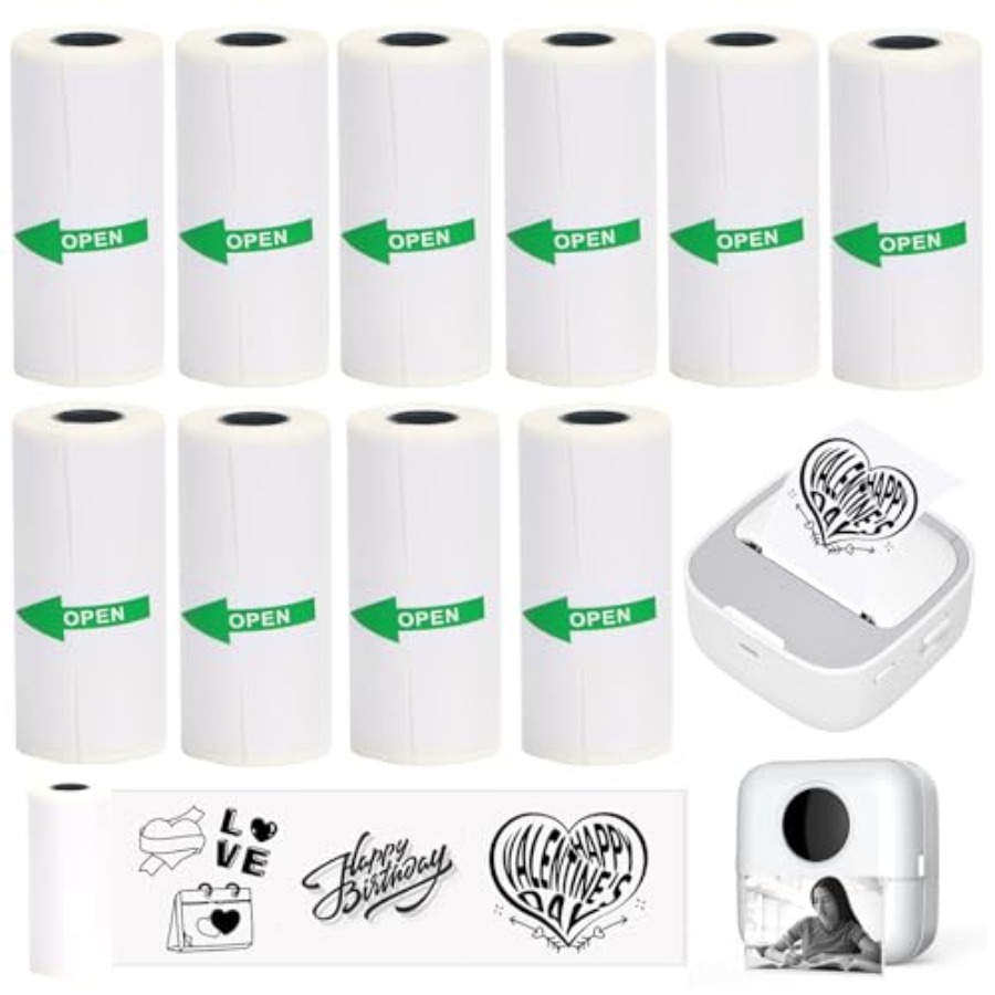 Mini Yazıcılar için 10 Rulo Te - Mini Pocket Thermal Printer Paper Roll incelemesi ve fiyatı