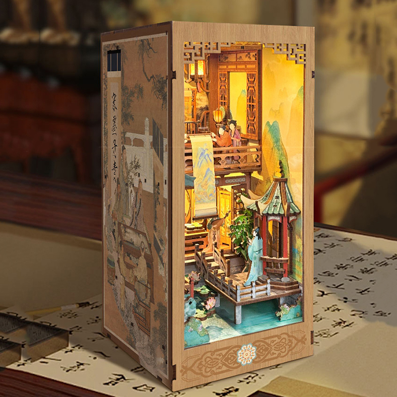 DIY Ahşap Kitap Köşesi Raf Ekl - Diy Wooden Book Nook Kit Shelf Insert incelemesi ve fiyatı