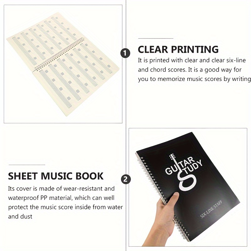 50 sayfa gitar tablature dizüs - Blank Sheet Music Notebook incelemesi ve fiyatı
