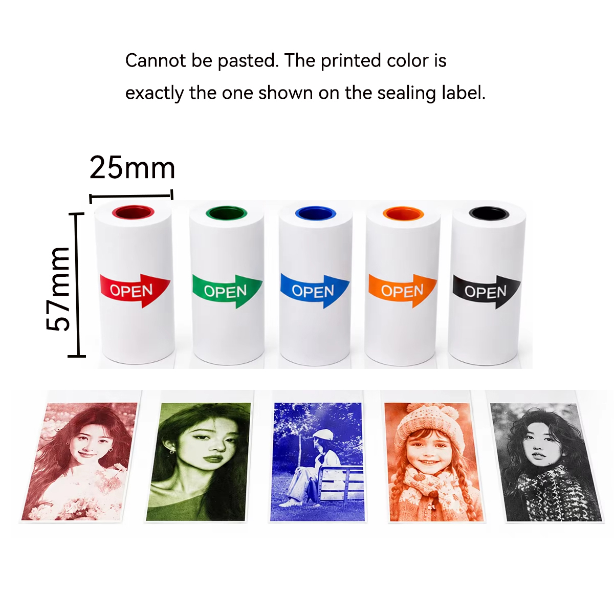 57x25mm Beyaz/Renkli Termal Ka - Mini Pocket Thermal Printer Paper Roll incelemesi ve fiyatı