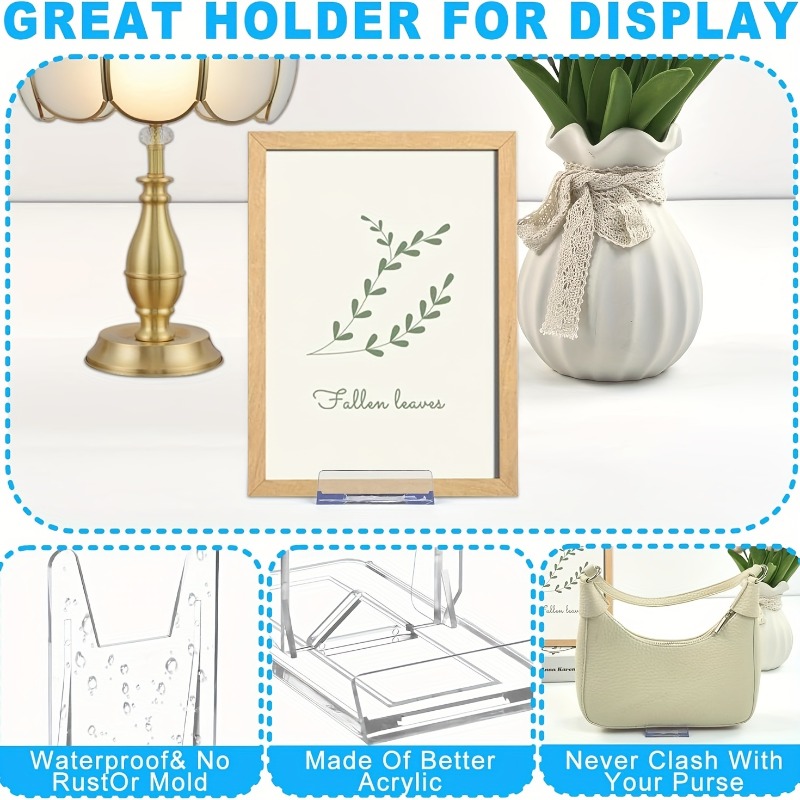 12 adet 5/Şeffaf Akrilik Ekran - Clear Acrylic Book Stand Holder incelemesi ve fiyatı