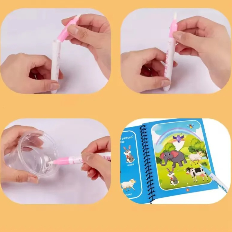 1 Kitap + 1 Kalem Yeniden Kull - Reusable Water Magic Coloring Book incelemesi ve fiyatı