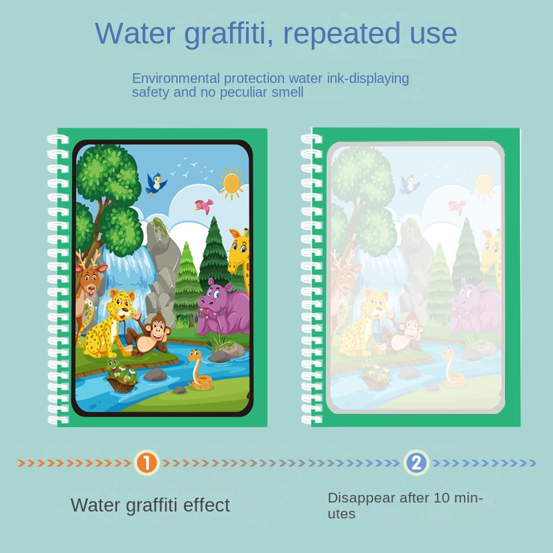 Çocuk sihirli su çizim kitabı  - Reusable Water Magic Coloring Book incelemesi ve fiyatı